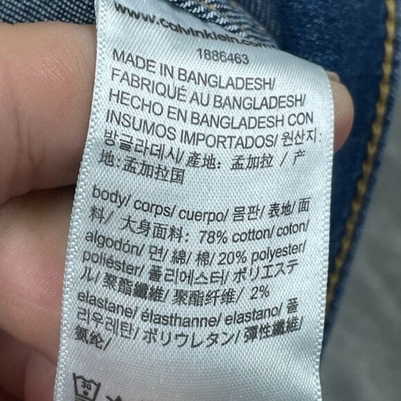 Calvin Klein Womens Blue Denim Button-Up Jacket XL Size d0180 - Picture 5 of 9